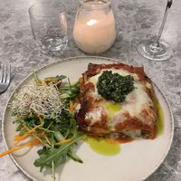 Vegan lasagna  at Bistro Verde in Copenhagen