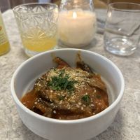 Starter: melanzane alla parmigiana  at Bistro Verde in Copenhagen