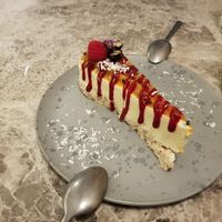 Fruity cheesecake at Bistro Verde in Copenhagen