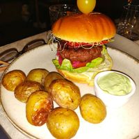Beyond Meat burger at Bistro Verde in Copenhagen
