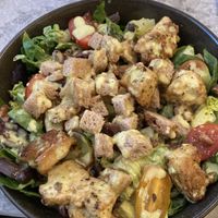 Ceasars Salad mit Tofu-Chicken  at Bistro Verde in Copenhagen