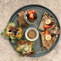 Brunch plate.  at Bistro Verde in Copenhagen