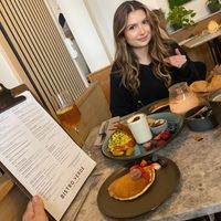My daughter Kiana and I are delighted by this fresh new Bistro!  at Bistro Verde in Copenhagen