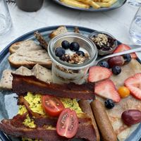 Brunch plate…the bacon omg  at Bistro Verde in Copenhagen