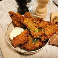 Fried oyster mushroom at Bistro Verde in Copenhagen