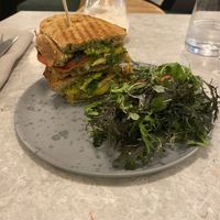 Panini pesto cheese. Lovely   at Bistro Verde in Copenhagen