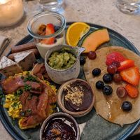 Brunch plate at Bistro Verde in Copenhagen