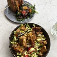 Caesar salad and panini   at Bistro Verde in Copenhagen