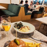 Vegan carbonara at Bistro Verde in Copenhagen