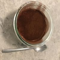 Excellent tiramisu  at Bistro Verde in Copenhagen