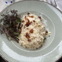 Pasta cabonara  at Bistro Verde in Copenhagen