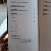 Menu at Bistro Verde in Copenhagen