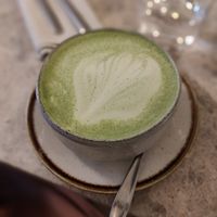 Matcha latte at Bistro Verde in Copenhagen
