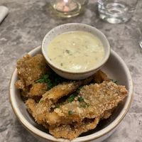 Fried shrooms   at Bistro Verde in Copenhagen