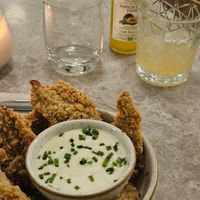 Fried shrooms at Bistro Verde in Copenhagen