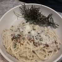 Spaghetti carbonara   at Bistro Verde in Copenhagen