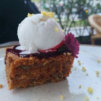 Carrot cake at Bistro Verde in Copenhagen