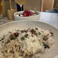 Spaghetti Carbonara 🌱  at Bistro Verde in Copenhagen