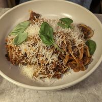 Spaghetti Bolognese at Bistro Verde in Copenhagen