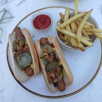 Veggie dogs 😋 at Bistro Verde in Copenhagen