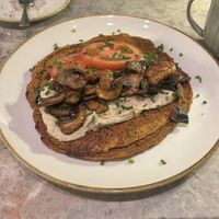 Chickpea pancake  at Bistro Verde in Copenhagen