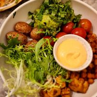 Protein Buddha bowl at Bistro Verde in Copenhagen