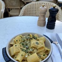 Mac & cheese rigatoni   at Bistro Verde in Copenhagen