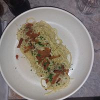 Spaghetti Carbonara. Das war wirklich alles 😳 at Bistro Verde in Copenhagen