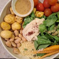 Tofu bowl at Bistro Verde in Copenhagen