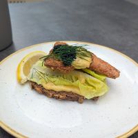 Smørrebrød (fish toast) at Bistro Verde in Copenhagen