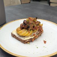 Smørrebrød (potatoes toast) at Bistro Verde in Copenhagen