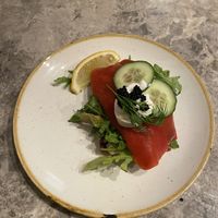 Salmon smørrebrød  at Bistro Verde in Copenhagen