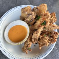 Fried mushroom  at Bistro Verde in Copenhagen