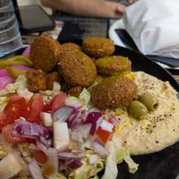 Iraqi falafel platter minutes bread at Falafel in Nottingham