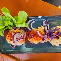 Self-made vegan version of famous Bavarian/Franconian speciality "Obazda"/"Gerupfter", coming with German farmers bread at Vereinshain in Bamberg
