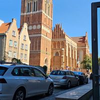 View from sidewalk table at MIRZAM COCKTAIL BAR in Gdansk