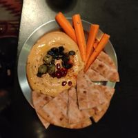 Humus with bread and carrots at MIRZAM COCKTAIL BAR in Gdansk