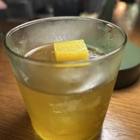 OLD FASHIONED - TIMELESS
WOODFORD RESERVE DATE + RAISIN MISO
CLARIFIED NUT CORDIAL
ORANGE JELLY  at MIRZAM COCKTAIL BAR in Gdansk