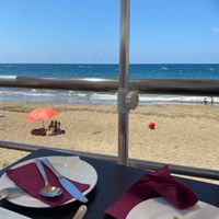 View from table  at Restaurante Monte Libano in Gran Canaria