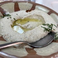 Hummus de berenjena  at Restaurante Monte Libano in Gran Canaria