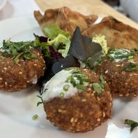Falafel y empanadillas de espinacas  at Restaurante Monte Libano in Gran Canaria