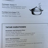Menu 2  at Hotel Restaurant Seehof in Kuessnacht