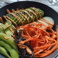 Peas in pods, not mangetout, weird but the rest was nice at Bemora in Hornsea