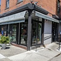 view from outside at Clementine Bakery in Brooklyn