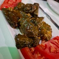 Stuffed wine leaves at Taverna Vergina in Crete