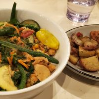 Mediterranean Stir Fry with a lemon garlic sauce, & a side of red potatoes 😋 at Waverly Stone Gastropub in Holland