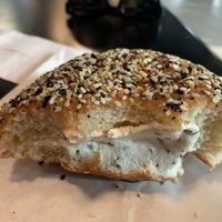 Inside the everything bagel   at Doughbot Donuts in Sacramento