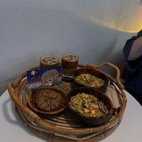 Basil and Truffle Pasta, oat Café Latte and a cookie~  at Café BDRO in Seoul