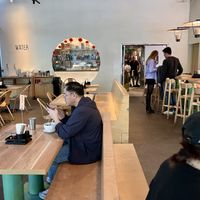 Inside seating  at Pine & Crane in Los Angeles