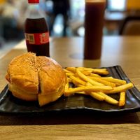 Burger & French fries  at Hocco eatery- Anandnagar (Havmor) in Ahmedabad